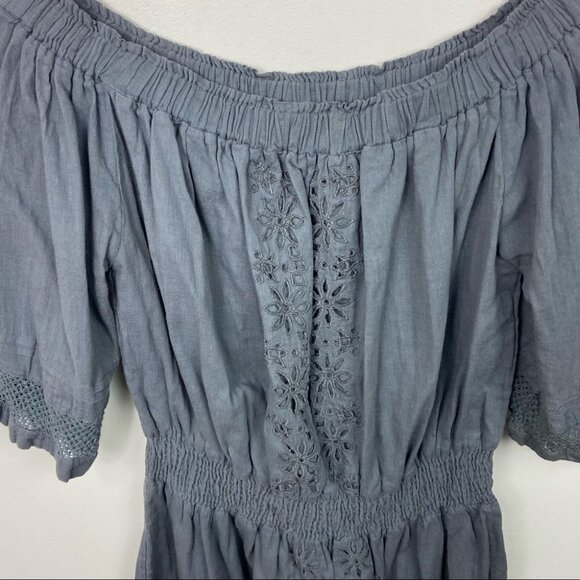 Anthropologie Revolve Tularosa Fiona Dress Folk Stone Grey Size Small Bohemian S - Picture 7 of 12